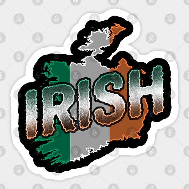 St Patricks Day Irish Map Country Of Ireland Irish Heritage Sticker by SomedayDesignsCo